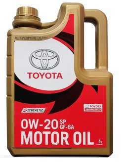 Моторное масло Toyota 0W-20 SP/GF-6A 4л