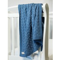 Плед Amarobaby Pure Love Косичка 105x75 (джинс)