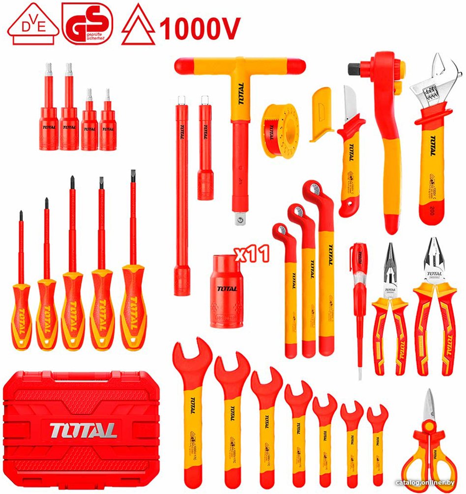 Электромонтажный набор Total THKITH4101 (41 предмет)
