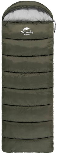 Спальный мешок Naturehike U350 NH20MSD07 (правая молния, хаки)