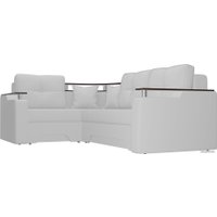 Угловой диван Лига диванов Комфорт 27923 (левый, экокожа, белый)