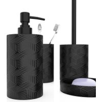 Аксессуары для ванной и туалета FORA Delicate Black (4 предмета)