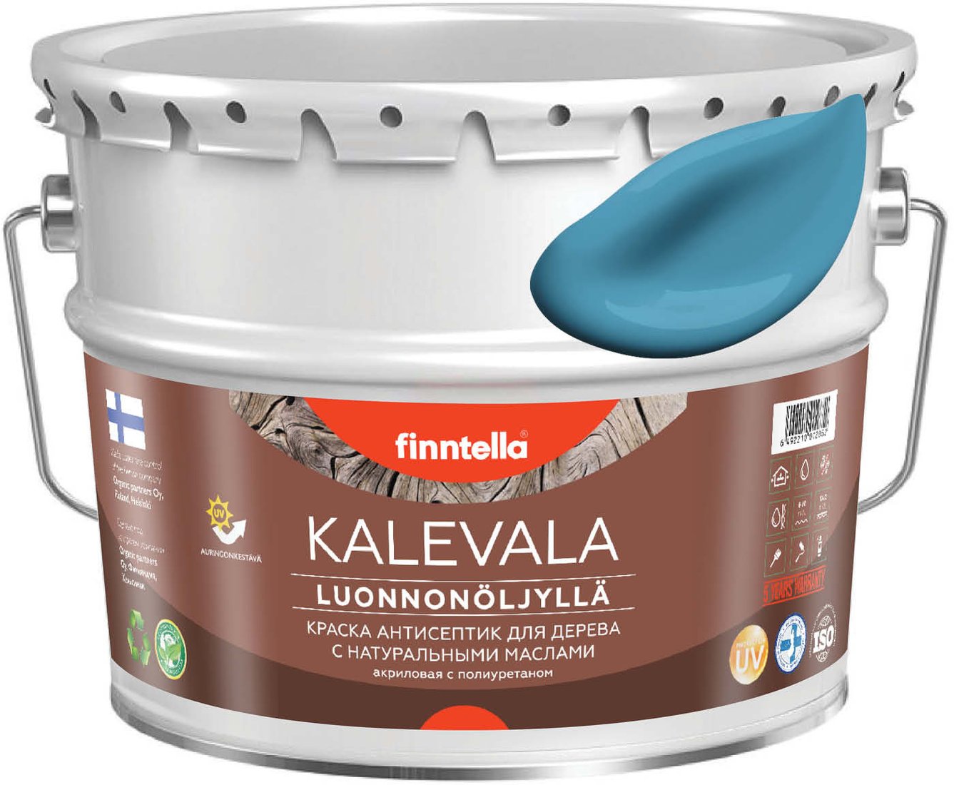 

Краска Finntella Kalevala Aihio F-13-1-9-FL015 9 л (голубой)