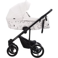 Универсальная коляска BEBETTO Magnum Light SE Pro (2 в 1, 03 белая кожа/черная рама)