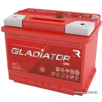 Автомобильный аккумулятор Gladiator EFB 60 R+ (60 А·ч)