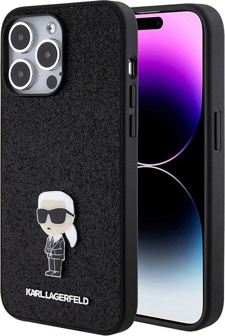 

Чехол для телефона CG Mobile Lagerfeld Fixed glitters NFT Karl Ikonik Metal pin Hard для iPhone 15 Pro Max KLHCP15XGKNPSK
