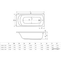 Ванна Excellent Lamia 160x75