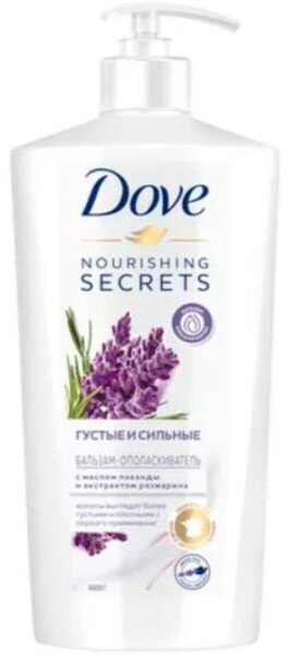 

Бальзам Dove Nourishing Secrets густые и сильные. Лаванда и розмарин 630 мл