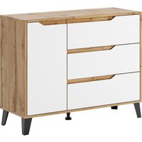 Тумба ЭлиГард Eyva 1D3S (дуб вотан/белый)