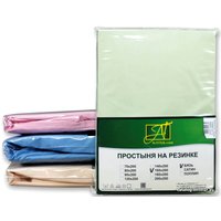 Простыня Альвитек Поплин однотонный на резинке 160x200x25 ПР-ПО-Р-160-САЛ (салатовый)