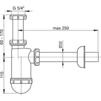 Сифон Alcadrain A430-BL-01