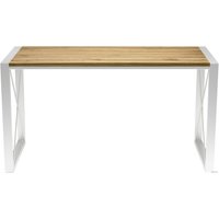 Кухонный стол Buro7 Лофт 150 (классика, дуб натуральный/белый)