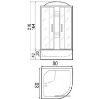 Душевая кабина River Desna 80/43 МТ