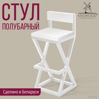 Стул Millwood Вена 2 Л полубарный (белый/металл белый)