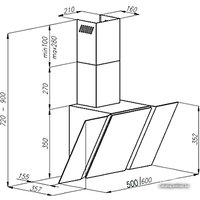 Кухонная вытяжка Ciarko Special Star 60 (SBM) Black Glass