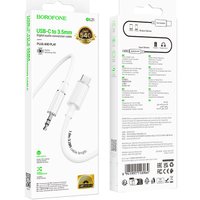 Кабель Borofone BL21 USB Type-C - 3.5 jack (1 м, белый)