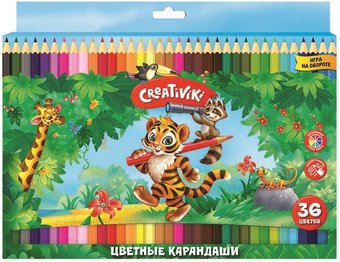 Набор цветных карандашей Creativiki КЦ36КР (36 цветов)