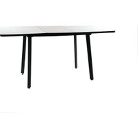 Кухонный стол ВВР Миллер (мрамор марквина белый/черный №3, Пластик 120-160/80)