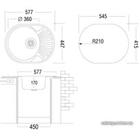 Кухонная мойка Ukinox FAD577.447-T6K 2L