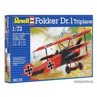 Сборная модель Revell 04116 Немецкий самолет Fokker Dr.1 Triplane