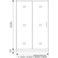 Душевая дверь Good Door Latte WTW 110 (прозрачное стекло) [Latte WTW-110-C-WE]