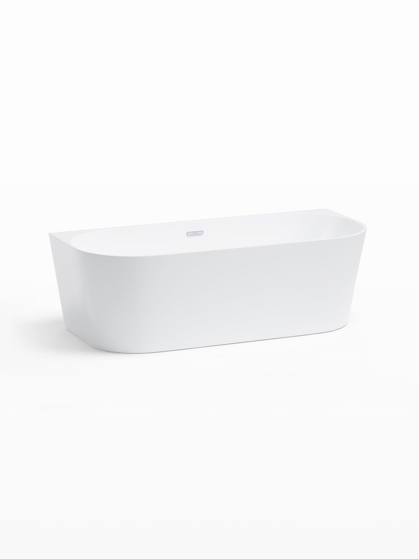 Ванна Wellsee Excellence Pro 180x80 28760401R (пристенная ванна белый глянец, экран, ножки, сифон-автомат хром)