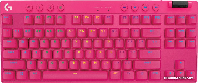 Клавиатура Logitech Pro X TKL Logitech GX Brown Tactile 920-012154 (розовый, нет кириллицы)