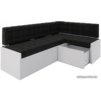 Угловой диван Мебель-АРС Ганновер правый 208x82x133 (велюр черный НВ-178 17)