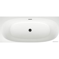 Ванна Wellsee Belle Spa 2.0 170x75 235805003 (пристенная ванна (левая) белый глянец, экран, каркас, сифон-автомат матовый черный)