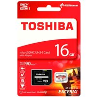 Карта памяти Toshiba EXCERIA microSDHC 16GB + адаптер [THN-M302R0160EA]