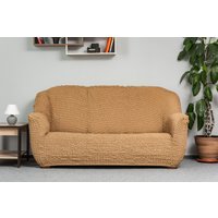 Чехол для дивана Софатэкс Люкс ПО-6 без оборки (кофе с молоком)