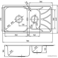 Кухонная мойка IDDIS Arro ARR78PXi77