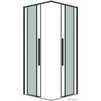 Душевой уголок Grossman Galaxy 80x80x195 300.K33.01.8080.42.00 (графит сатин/стекло прозрачное) в Орше