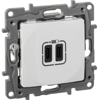Розетка Type-C Legrand Etika 672235 (белый)