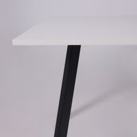 Кухонный стол ЭлиГард Solo 102x67 (белый структурный/черный) в Гродно