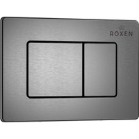 Унитаз подвесной Roxen Cube One Rimless 6 в 1 StounFix Dual Fresh 616329 (оружейная сталь/металл)