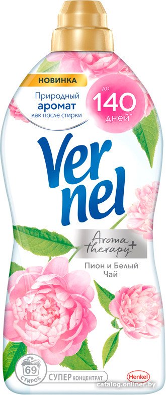 Кондиционер для белья Vernel Ароматерапия+ Пион и белый чай Концентрированный 1.74 л