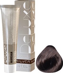 

Крем-краска для волос Estel Professional De Luxe Silver 4/7 коричневый шатен