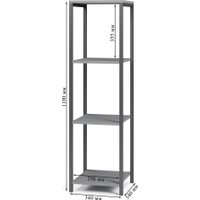 Стеллаж Mio Tesoro Mini Joy Loft (серый/черный)
