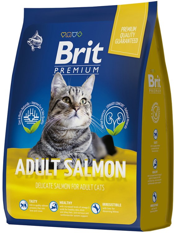 

Сухой корм для кошек Brit Premium Cat Adult Salmon с лососем 400 г