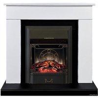 Каминокомплект Smolcom Detroit STD-ASP Majestic-S LUX BL LT (бьянко белый/черный)