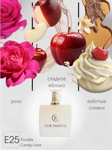 

Туалетная вода ETIB Parfum аналоговый парфюм Escada Candy Love E25 EdP (50 мл)