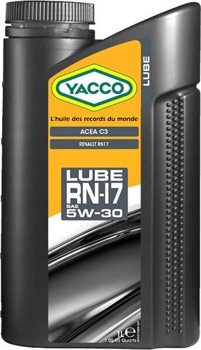 Yacco Lube RN17 5W-30 1л моторное масло купить в Минске