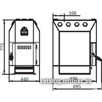 Свободностоящая печь-камин Термофор Инженер СД, СК, ТВ