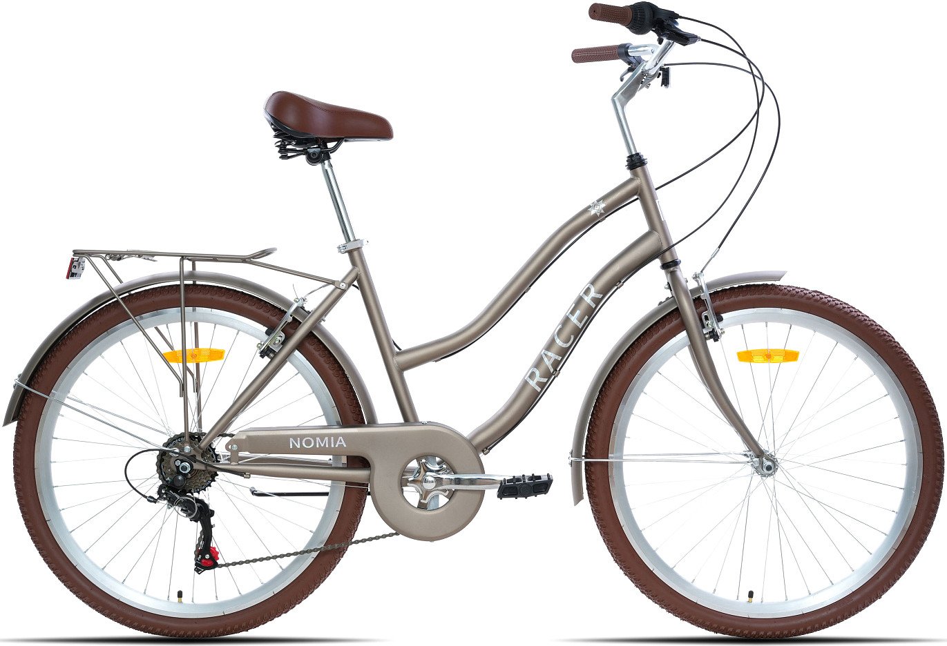 

Велосипед Racer Nomia 26 2024 (серо-коричневый)