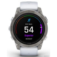 Умные часы Garmin Epix Pro Gen 2 Sapphire 47 мм (титан/белый камень)