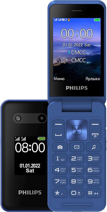 

Кнопочный телефон Philips Xenium E2602 (синий)