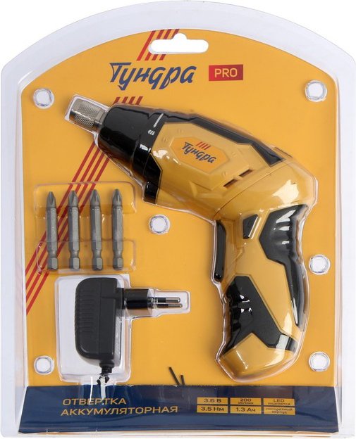 

Электроотвертка Tundra Pro 7461754 (с 1-им АКБ)