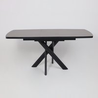 Кухонный стол Мамадома Leonel-130 раздвижной 130-165х85 (68 indigo grey st cer/черный)