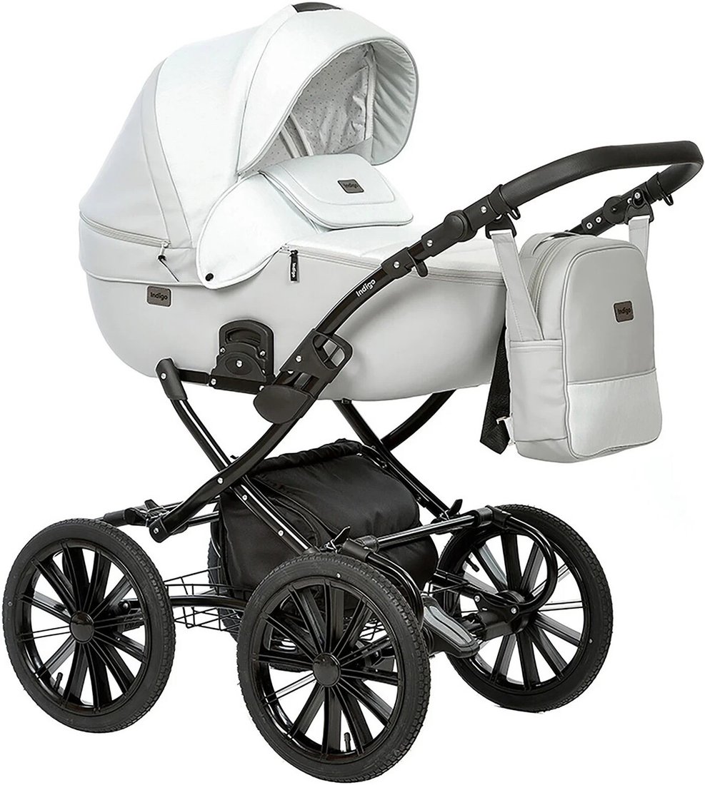 

Универсальная коляска Indigo Porto Classic 14 (2 в 1, Po-02/светло-серый)